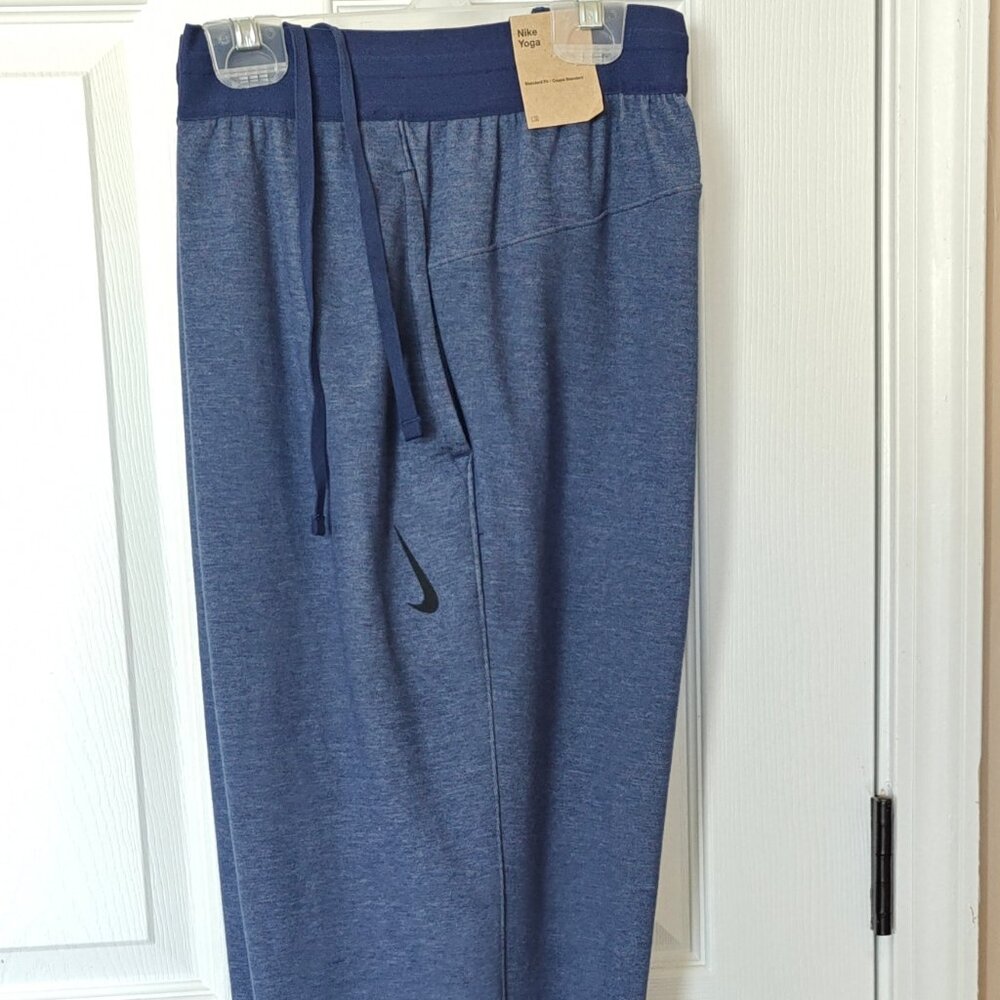 Nike Yoga Men's Heather Blue Dri-FIT Pants Size XL FZ6113-410